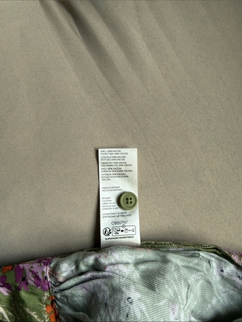 Anthropologie Olive Green Floral Wide-Leg Pants - Picture 7 of 8